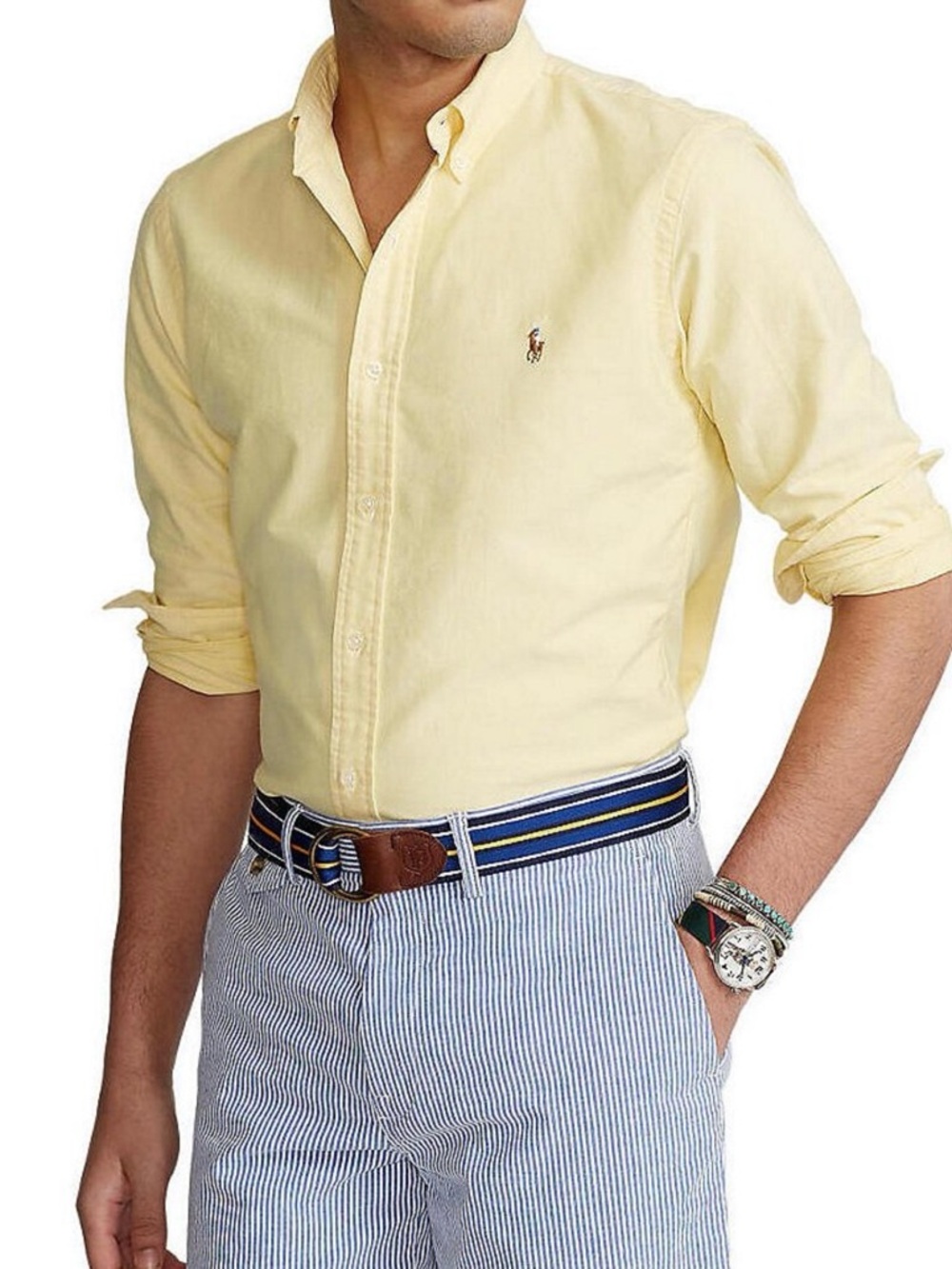 Ralph Lauren Light Yellow Button-Down Oxford Shirt